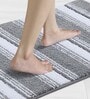 Silver Polyester 32X20 Inches Anti-Skid  Bath Mat