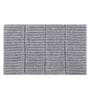 Silver Polyester 32X20 Inches Anti-Skid  Bath Mat
