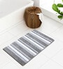 Silver Polyester 32X20 Inches Anti-Skid  Bath Mat