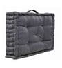 Silver Solid Polyester 20x20 Inches Floor Cushion