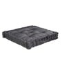 Silver Solid Polyester 20x20 Inches Floor Cushion