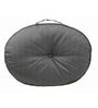 Silver Solid Polyester 22x22 Inches Floor Cushion