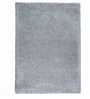 Silver Polyester Shaggy 5' x 3' Hand tufted Carpet