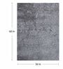 Silver Polyester Shaggy 5' x 3' Hand tufted Carpet