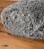 Silver Polyester Shaggy 5' x 3' Hand tufted Carpet