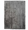 Silver Polyester Shaggy 5' x 3' Hand tufted Carpet