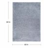 Silver Polyester Shaggy 7' x 5' Hand tufted Carpet