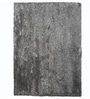 Silver Polyester Shaggy 9' x 6' Hand tufted Carpet