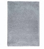 Silver Polyester Shaggy 9' x 6' Hand tufted Carpet