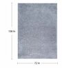 Silver Polyester Shaggy 9' x 6' Hand tufted Carpet