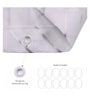 Silver Polyester Blackout Shower Curtain