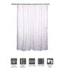 Silver Polyester Blackout Shower Curtain