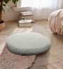 Silver Striped Polyester 22x22 Inches Floor Cushion