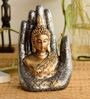 Silver Polyresin Handcrafted Buddha Palm Idol