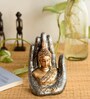 Golden Silver Handcrafted Polyresin Buddha Palm