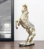 Silver Polyresin Promo Jumping Horse Showpiece