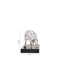 Silver Resin Raging Bull 16 Inch Animal Figurines (1 Pc)