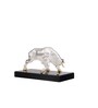 Silver Resin Raging Bull 16 Inch Animal Figurines (1 Pc)