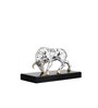 Silver Resin Raging Bull 16 Inch Animal Figurines (1 Pc)