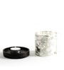 Silver Rose Tealight Candle Holder with Wood Base