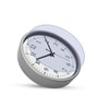 Silver Round 8 Inches Plastic Table Clock