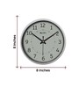 Silver Round 8 Inches Plastic Table Clock