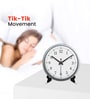 Silver Round 8 Inches Plastic Table Clock