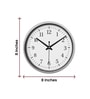 Silver Round 8 Inches Plastic Table Clock