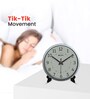 Silver Round 8 Inches Plastic Table Clock