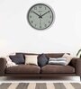 Silver Round 8 Inches Plastic Table Clock