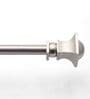 Silver Satin 36 Inch expandable to 66 Inch Stainless Steel Curtain Rod with Bracket