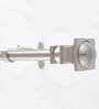 Silver Satin 36 Inch expandable to 66 Inch Stainless Steel Curtain Rod with Bracket