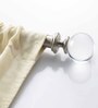 Silver Satin Stainless Steel Curtain Rod (36 -66 Inch) With Bracket
