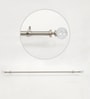 Silver Satin Stainless Steel Curtain Rod (36 -66 Inch) With Bracket