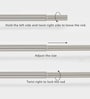 Silver Satin Stainless Steel Curtain Rod (36 -66 Inches) With Bracket