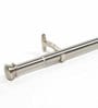 Silver Satin Stainless Steel Curtain Rod (36 -66 Inches) With Bracket