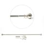 Silver Satin Stainless Steel Curtain Rod (36 -66 Inches) With Bracket
