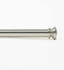 Silver Satin Stainless Steel Curtain Rod (36 -66 Inches) With Bracket
