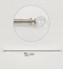 Silver Satin Stainless Steel Curtain Rod (36 -66 Inch) With Bracket