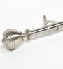 Silver Satin Stainless Steel Curtain Rod (36 -66 Inches) With Bracket
