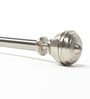 Silver Satin Stainless Steel Curtain Rod (36 -66 Inches) With Bracket