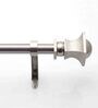 Silver Satin 36 Inch expandable to 66 Inch Stainless Steel Curtain Rod with Bracket