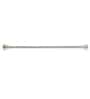 Silver Satin Stainless Steel Curtain Rod (36 -66 Inches) With Bracket