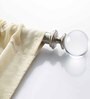 Silver Satin Grey Stainless Steel Curtain Rod (52-144 Inches) With Bracket