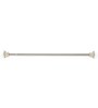 Silver Satin Grey Stainless Steel Curtain Rod (52-144 Inch) With Brackets