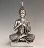 Silver Serenity Buddha With Heart Gesture (Silver)