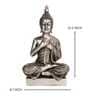 Silver Serenity Buddha With Heart Gesture (Silver)