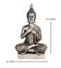 Silver Serenity Buddha with Heart Gesture