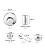 Royal Daisy Heavy Gauge Stainless Steel Dinner Set