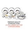 Royal Daisy Heavy Gauge Stainless Steel Dinner Set